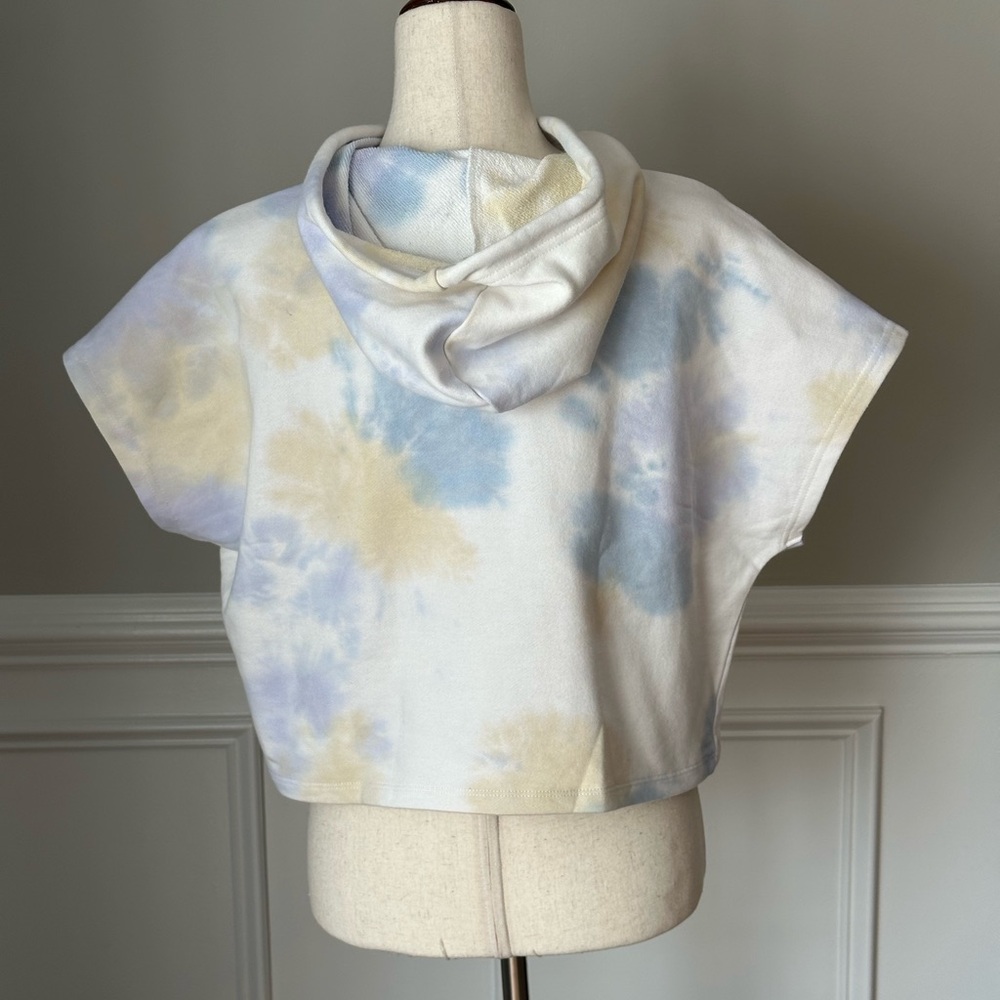 NEW Elodie Tie-Dye Short Sleeve Cropped Hoodie size Large - Picture 4 of 10